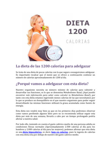 La Dieta De Las 1200 Calorías Para Adelgazar