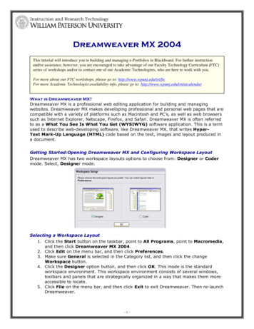 Dreamweaver MX 2004 - Cms.wpunj.edu