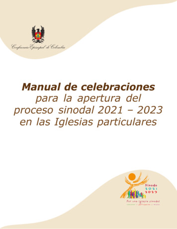 Manual De Celebraciones Para La Apertura Del Proceso Sinodal . - DSRO