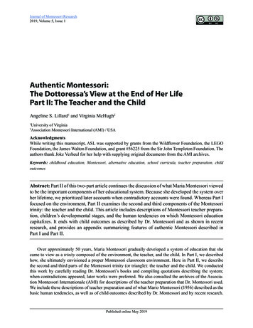 Authentic Montessori: The Dottoressa's View At The End Of Her Life Part .