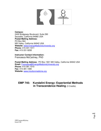 EMP 745: Kundalini Energy: Experiential Methods In Transcendence Healing