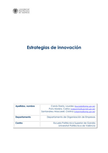 Estrategias De Innovacion - Technical University Of Valencia