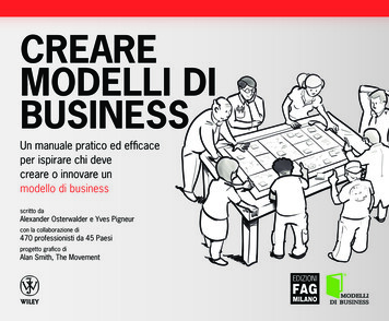 CREARE MODELLI DI BUSINESS - Business Model Workshop