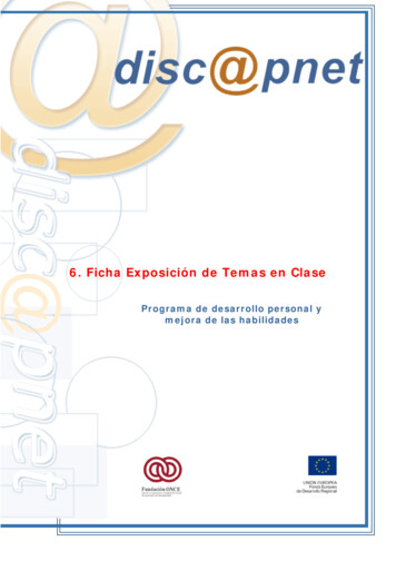 6. Ficha Exposición De Temas En Clase - Discapnet.es