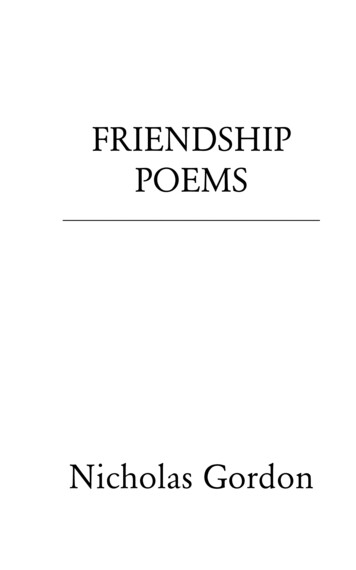 FRIENDSHIP POEMS - Poems For Free
