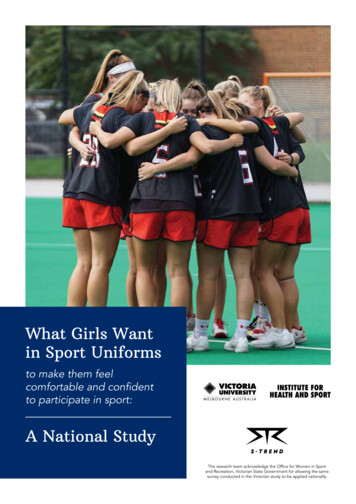 VU National Study On What Girls Want In Sport Uniforms