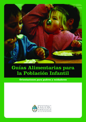 Guías Alimentarias Para La Población Infantil