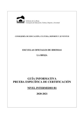 Guía Informativa Prueba Específica De Certificación
