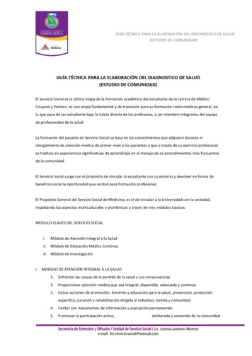 Guía Técnica Para La Elaboración Del Diagnostico De Salud (Estudio De .