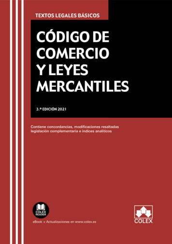 3.ª Edición 2021 Código De Comercio Y Leyes Mercantiles