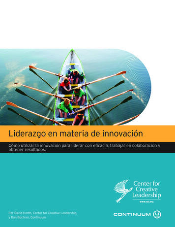 Liderazgo En Materia De Innovación - CCL