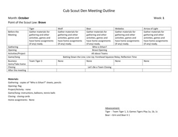 Cub Scout Den Meeting Outline - Samhoustonbsa 