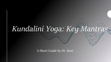 Kundalini Yoga: Key Mantras - ASI, Cal Poly Pomona