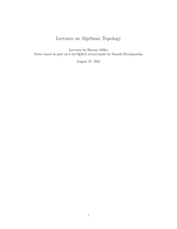 Lectures On Algebraic Topology - Massachusetts Institute Of Technology