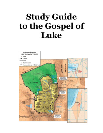 Study Guide To Luke - Tyngsboro Church Of Christ