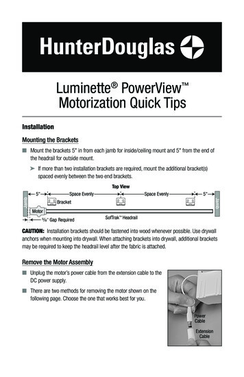 Luminette PowerView Motorization Quick Tips