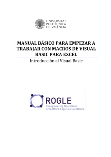 Manual Básico Para Empezar A Trabajar Con Macros De Visual Basic Para Excel