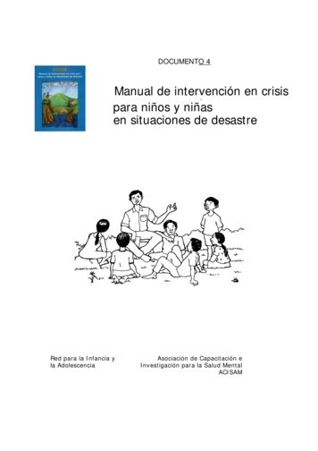 Manual De Intervención En Crisis - Equidad Para La Infancia