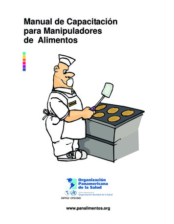Manual De Capacitación Para Manipuladores De Alimentos - PAHO