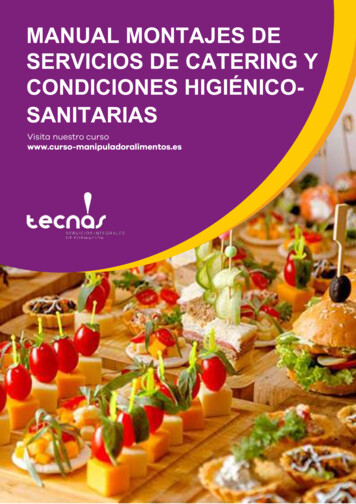 Manual Montajes De Servicios De Catering Y Condiciones Higiénico .