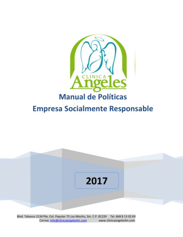 Manual De Políticas Empresa Socialmente Responsable