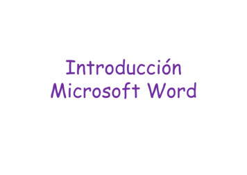 Introducción Microsoft Word