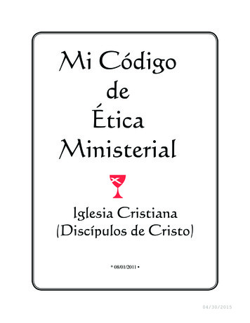 Mi Código De Ética Ministerial - Christian Church