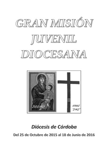 GRAN MISIÓN JUVENIL DIOCESANA - Diócesis De Córdoba
