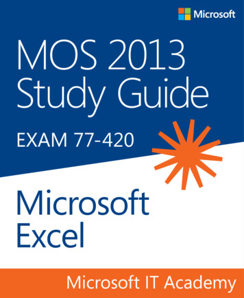 MOS 2013 Study Guide - Mrs. Klein