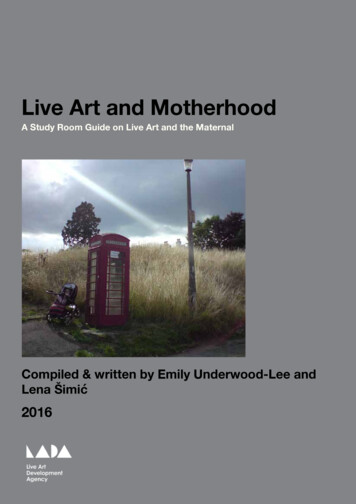 Live Art And Motherhood Study Room Guide - Thisisliveart.co.uk