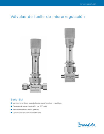Válvulas De Fuelle De Microrregulación: Serie BM (MS-01-23 . - Swagelok