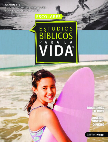 Estudios Bíblicos Para La Vida Para Escolares: Manual Para El . - Scene7