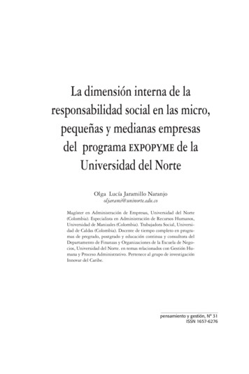 La Dimensión Interna De La Responsabilidad Social En Las Micro .