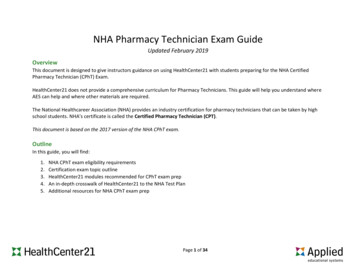 NHA Pharmacy Technician Exam Guide - AES Education