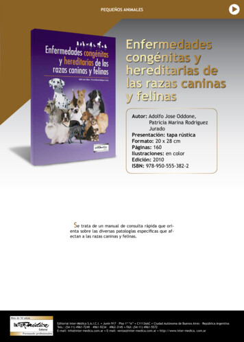 Enfermedades Congénitas Y Hereditarias De Las Razas Caninas Y Felinas