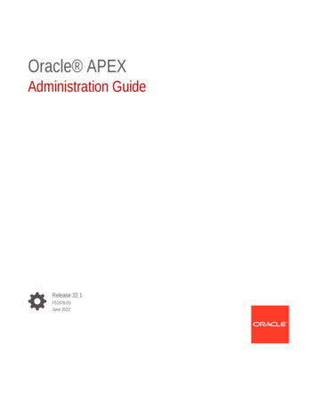 Administration Guide Oracle APEX