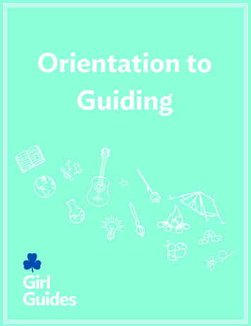 Orientation To Guiding - Girl Guides