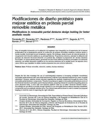 Modificaciones De Diseño Protésico Para Mejorar Estética En Prótesis .