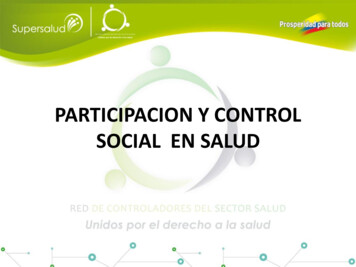 Participacion Y Control Social En Salud