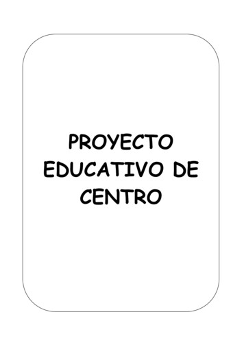PROYECTO EDUCATIVO DE CENTRO - Arcipreste