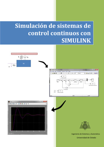 Simulación De Sistemas De Control Continuos Con SIMULINK - Uniovi.es