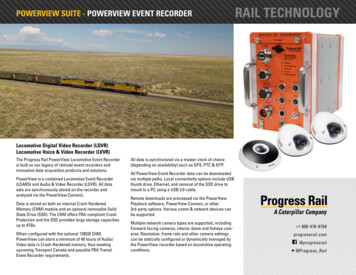 POWERVIEW SUITE - POWERVIEW EVENT RECORDER RAIL TECHNOLOGY - Railway Age