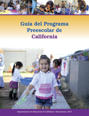 Guía Del Programa Preescolar De California - California Department Of .