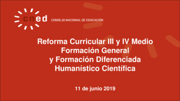 Reforma Curricular III Y IV Medio Formación General Y Formación .