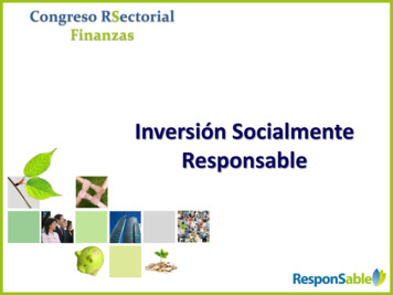 Inversión Socialmente Responsable