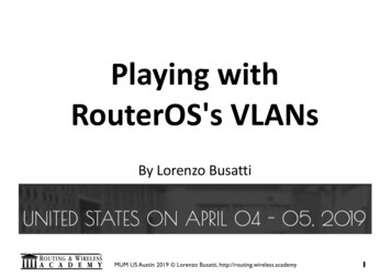Playing With RouterOS'sVLANs - MikroTik