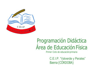 Programación Didáctica Área De Educación Física - Juntadeandalucia.es