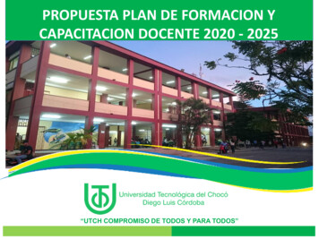Propuesta Plan De Formacion Y Capacitacion Docente 2020 - 2025 - Utch