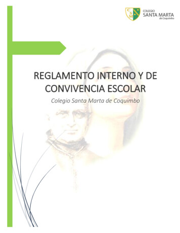 REGLAMENTO INTERNO Y DE CONVIVENCIA ESCOLAR - Ministerio De Educación