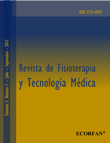 Revista De Fisioterapia Y Tecnología Médica